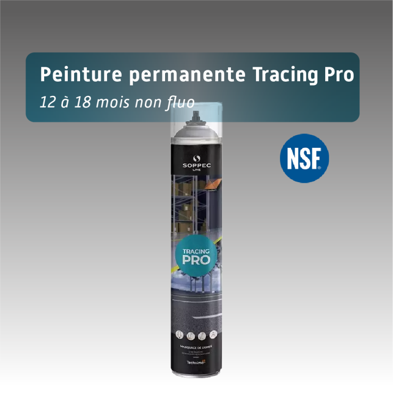 Bombe de marquage tracing pro peinture permanente - lignes de signalisation - 12 à 18 mois - 7 coloris